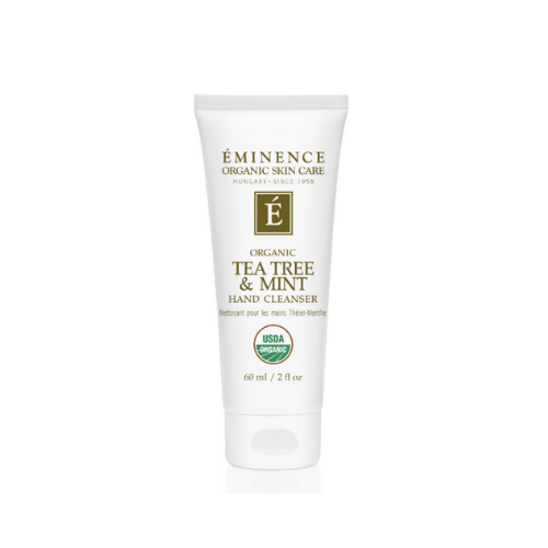 A tube of tea tree and mint body cleanser.