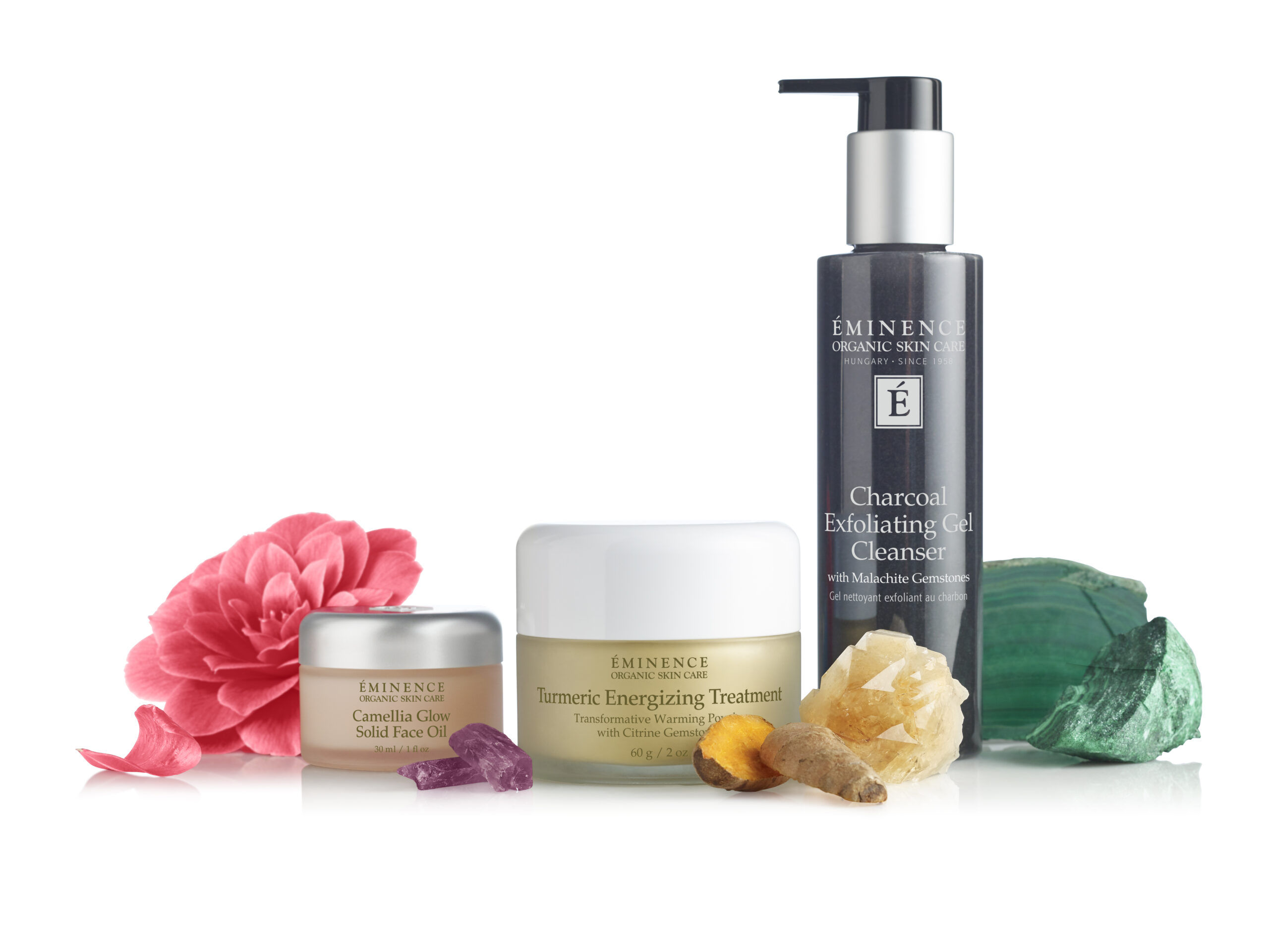 A group of cosmetics sitting on top of a table.